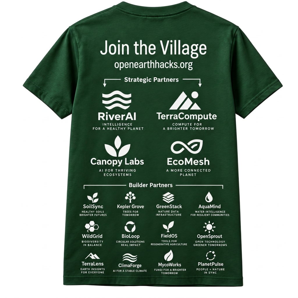 Co-branded swag, back of shirt