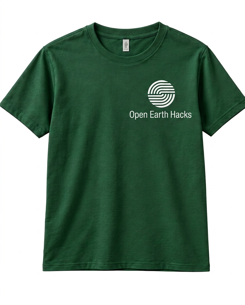 Co-branded swag, front of shirt