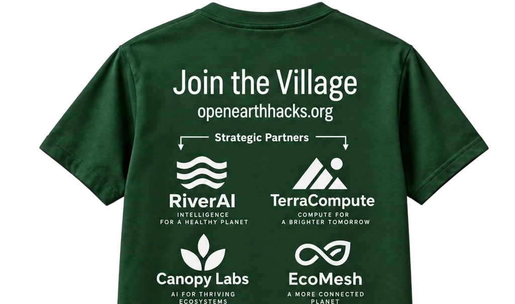 Large co-branded swag, back of shirt